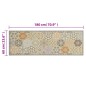 vidaXL Alfombra de cocina lavable terciopelo hexágonos pastel 60x180cm vidaXL Alfombra de cocina lavable terciopelo hexágonos pastel 60x180cm
