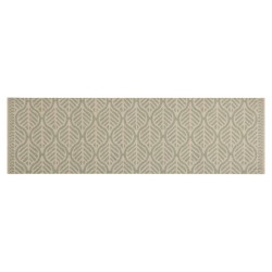 vidaXL Alfombra de cocina lavable terciopelo hojas 45x150 cm