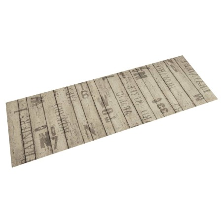 vidaXL Alfombra de cocina lavable terciopelo estampado valla 60x180 cm