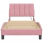 vidaXL Estructura de cama con luces LED terciopelo rosa 80x200 cm vidaXL Estructura de cama con luces LED terciopelo rosa 80x200 cm