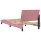 vidaXL Estructura de cama con luces LED terciopelo rosa 80x200 cm vidaXL Estructura de cama con luces LED terciopelo rosa 80x200 cm