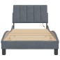 vidaXL Estructura cama con luces LED terciopelo gris oscuro 90x190 cm