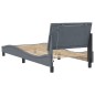 vidaXL Estructura cama con luces LED terciopelo gris oscuro 90x190 cm