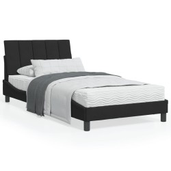 vidaXL Estructura de cama con luces LED terciopelo negro 100x200 cm