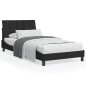 vidaXL Estructura de cama con luces LED terciopelo negro 100x200 cm vidaXL Estructura de cama con luces LED terciopelo negro 100x200 cm