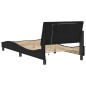 vidaXL Estructura de cama con luces LED terciopelo negro 100x200 cm vidaXL Estructura de cama con luces LED terciopelo negro 100x200 cm