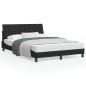 vidaXL Estructura de cama con luces LED terciopelo negro 120x200 cm