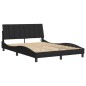 vidaXL Estructura de cama con luces LED terciopelo negro 120x200 cm