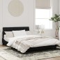 vidaXL Estructura de cama con luces LED terciopelo negro 120x200 cm