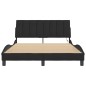 vidaXL Estructura de cama con luces LED terciopelo negro 120x200 cm
