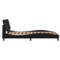 vidaXL Estructura de cama con luces LED terciopelo negro 120x200 cm