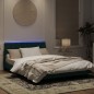 vidaXL Estructura de cama con luces terciopelo verde oscuro 140x200 cm vidaXL Estructura de cama con luces terciopelo verde oscuro 140x200 cm