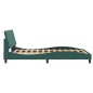 vidaXL Estructura de cama con luces terciopelo verde oscuro 140x200 cm vidaXL Estructura de cama con luces terciopelo verde oscuro 140x200 cm