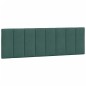 vidaXL Estructura cama con luces LED terciopelo verde oscuro 160x200cm