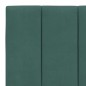 vidaXL Estructura cama con luces LED terciopelo verde oscuro 160x200cm