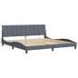 vidaXL Estructura cama con luces LED terciopelo gris oscuro 200x200 cm vidaXL Estructura cama con luces LED terciopelo gris oscuro 200x200 cm