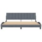 vidaXL Estructura cama con luces LED terciopelo gris oscuro 200x200 cm vidaXL Estructura cama con luces LED terciopelo gris oscuro 200x200 cm