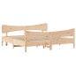vidaXL Estructura de cama con cabecero madera maciza pino 180x200 cm vidaXL Estructura de cama con cabecero madera maciza pino 180x200 cm