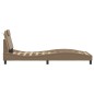 vidaXL Estructura de cama cabecero cuero sintético capuchino 90x190 cm