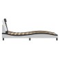 vidaXL Estructura de cama con cabecero cuero sintético blanco y negro vidaXL Estructura de cama con cabecero cuero sintético blanco y negro
