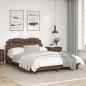 vidaXL Estructura de cama cabecero cuero sintético marrón 120x200 cm