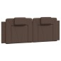 vidaXL Estructura de cama cabecero cuero sintético marrón 120x200 cm