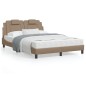 vidaXL Estructura de cama cabecero cuero sintético capuchino 120x200cm