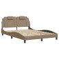 vidaXL Estructura de cama cabecero cuero sintético capuchino 120x200cm