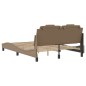 vidaXL Estructura de cama cabecero cuero sintético capuchino 120x200cm