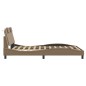 vidaXL Estructura de cama cabecero cuero sintético capuchino 120x200cm