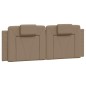 vidaXL Estructura de cama cabecero cuero sintético capuchino 120x200cm
