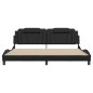 vidaXL Estructura de cama con cabecero cuero sintético negro 200x200cm vidaXL Estructura de cama con cabecero cuero sintético negro 200x200cm