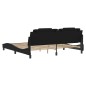vidaXL Estructura de cama con cabecero cuero sintético negro 200x200cm vidaXL Estructura de cama con cabecero cuero sintético negro 200x200cm
