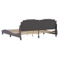 vidaXL Estructura de cama con cabecero cuero sintético gris 200x200 cm