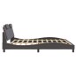 vidaXL Estructura de cama con cabecero cuero sintético gris 200x200 cm