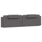 vidaXL Estructura de cama con cabecero cuero sintético gris 200x200 cm