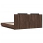 vidaXL Cama con cabecero madera de ingeniería marrón roble 160x200 cm vidaXL Cama con cabecero madera de ingeniería marrón roble 160x200 cm