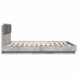 vidaXL Cama con cabecero madera ingeniería gris hormigón 200x200 cm vidaXL Cama con cabecero madera ingeniería gris hormigón 200x200 cm