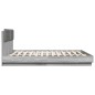 vidaXL Cama con cabecero madera ingeniería gris Sonoma 200x200 cm vidaXL Cama con cabecero madera ingeniería gris Sonoma 200x200 cm