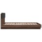 vidaXL Cama con cabecero madera de ingeniería marrón roble 120x200 cm vidaXL Cama con cabecero madera de ingeniería marrón roble 120x200 cm