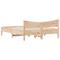 vidaXL Estructura de cama con cabecero madera de pino blanco 150x200cm