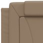 vidaXL Estructura de cama con LED cuero sintético capuchino 90x200 cm vidaXL Estructura de cama con LED cuero sintético capuchino 90x200 cm
