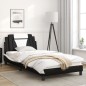 vidaXL Estructura cama con LED cuero sintético negro blanco 100x200 cm
