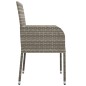 vidaXL Set comedor de jardín 5 piezas con cojines ratán sintético gris vidaXL Set comedor de jardín 5 piezas con cojines ratán sintético gris