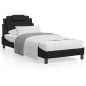 vidaXL Estructura cama con luces LED cuero sintético negro 90x190 cm vidaXL Estructura cama con luces LED cuero sintético negro 90x190 cm