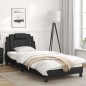 vidaXL Estructura cama con luces LED cuero sintético negro 90x190 cm vidaXL Estructura cama con luces LED cuero sintético negro 90x190 cm