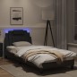vidaXL Estructura cama con luces LED cuero sintético negro 90x190 cm vidaXL Estructura cama con luces LED cuero sintético negro 90x190 cm