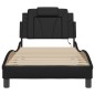 vidaXL Estructura cama con luces LED cuero sintético negro 90x190 cm vidaXL Estructura cama con luces LED cuero sintético negro 90x190 cm