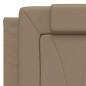vidaXL Estructura de cama con LED cuero sintético capuchino 120x200 cm vidaXL Estructura de cama con LED cuero sintético capuchino 120x200 cm