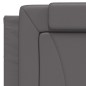 vidaXL Estructura cama con luces LED cuero sintético gris 100x200 cm vidaXL Estructura cama con luces LED cuero sintético gris 100x200 cm